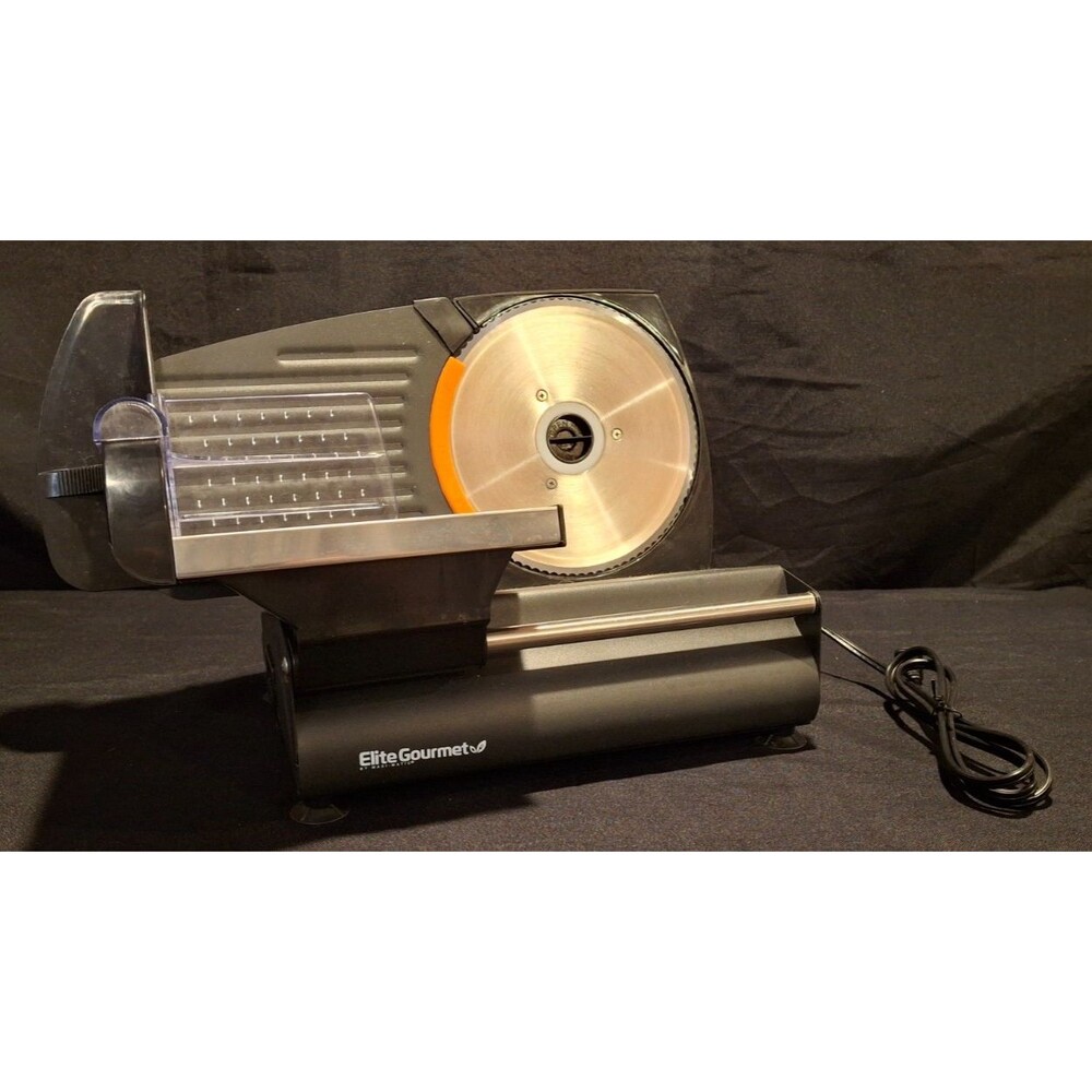 Elite Gourmet EMT-625B Ultimate Precision Electric Deli Food Graphite Black